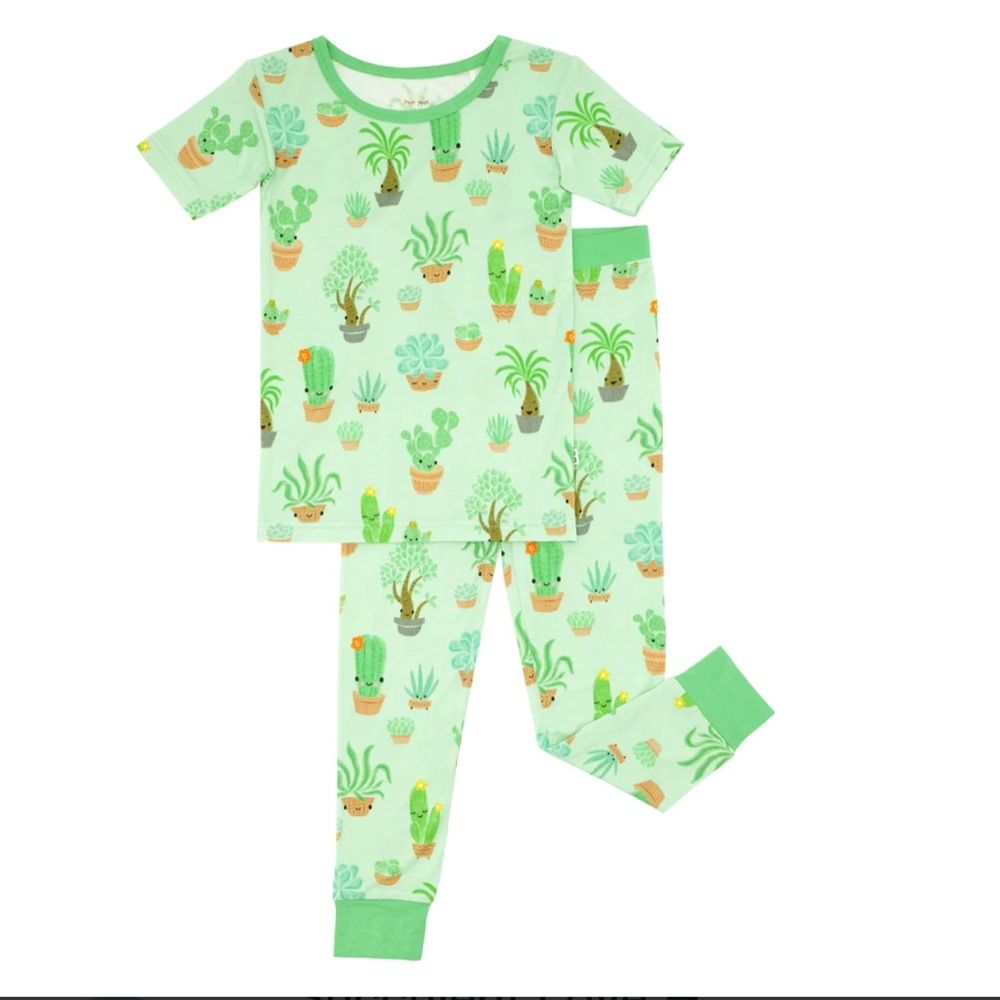 Little Sleepies succulent 2 piece pajama size 4T NIB